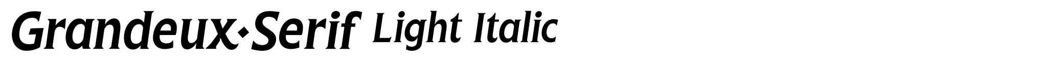 Grandeux Serif Light Italic image